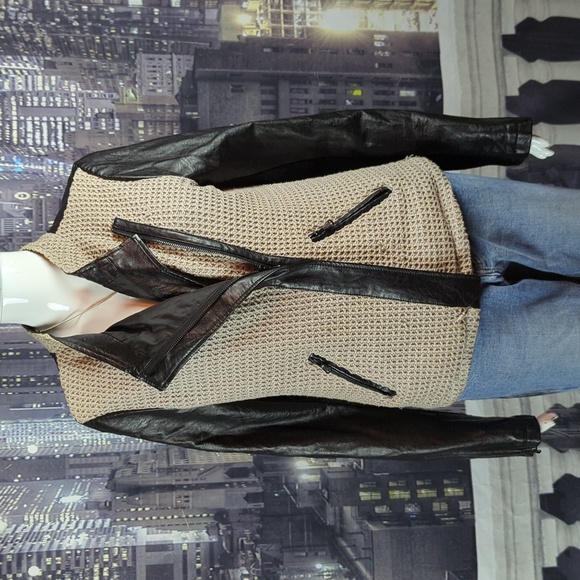 Blank Noir Buckle Moto Grunge Jacket With Defects sz M - Picture 2 of 9